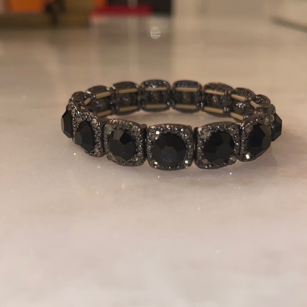 Black Beaded Bracelet